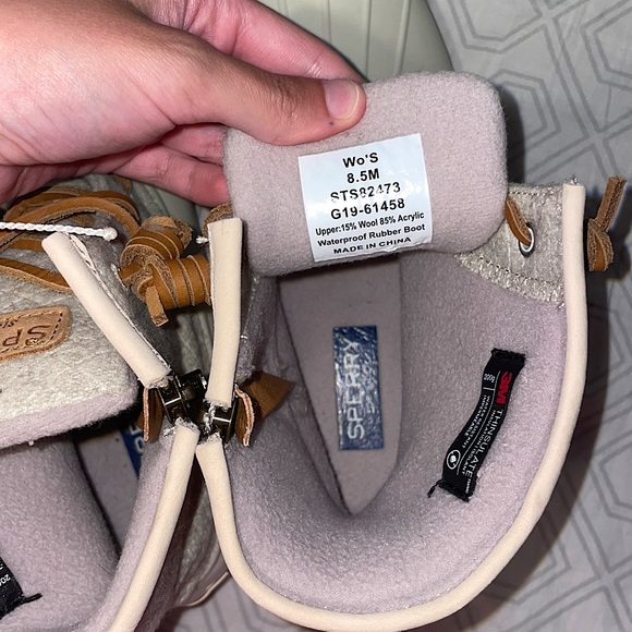 sperry saltwater wool duck boots size 8.5 - Picture 3 of 4
